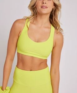 ONZIE Women's New Half Moon Bra - Citrus Rib