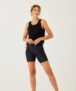 ONZIE Side Tie Tank - Black Core Rib Tops 12 ONZIE Side Tie Tank - Black Core Rib Tops