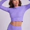 ONZIE Tops Selenite Long Sleeve Crop - Violet Selenite