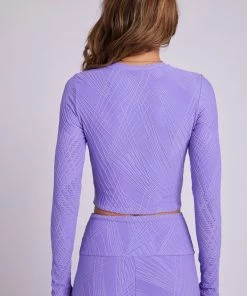 ONZIE Tops Selenite Long Sleeve Crop - Violet Selenite 11 ONZIE Tops Selenite Long Sleeve Crop - Violet Selenite