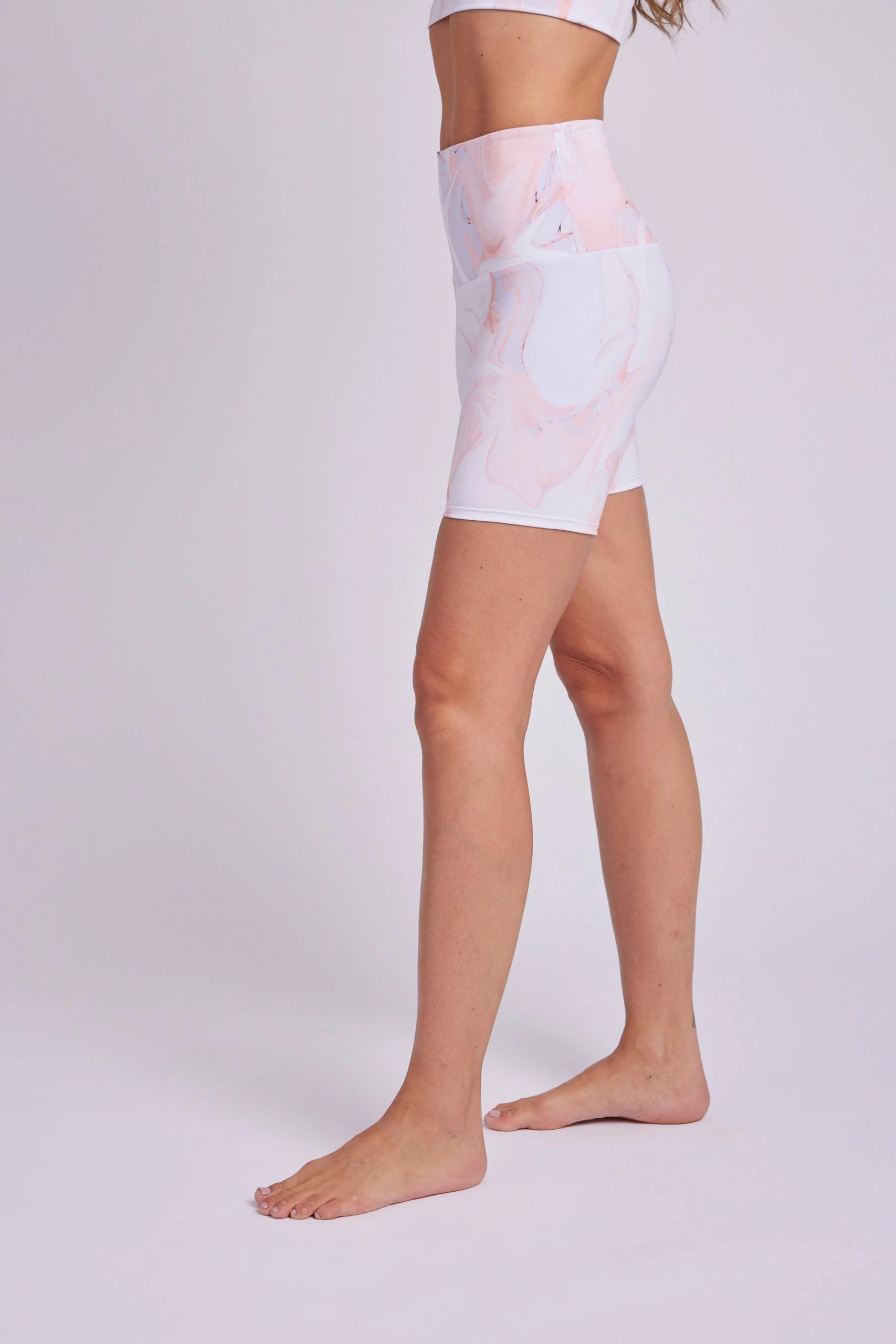 ONZIE Women's New High Rise Mini Biker Short - Sunset Marble 3 ONZIE Women's New High Rise Mini Biker Short - Sunset Marble