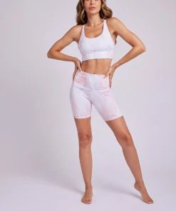 ONZIE Women's New High Rise Mini Biker Short - Sunset Marble 12 ONZIE Women's New High Rise Mini Biker Short - Sunset Marble