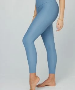 ONZIE Bottoms High Rise Rib Legging - Periwinkle Rib