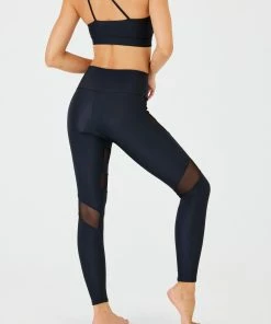ONZIE Cadence Legging - Black Rib Black Mesh Bottoms 12 ONZIE Cadence Legging - Black Rib Black Mesh Bottoms