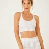 ONZIE Sacred Bra - Dusty Dune Gingham Tops 2 ONZIE Sacred Bra - Dusty Dune Gingham Tops