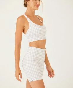 ONZIE Sacred Bra - Dusty Dune Gingham Tops 13 ONZIE Sacred Bra - Dusty Dune Gingham Tops
