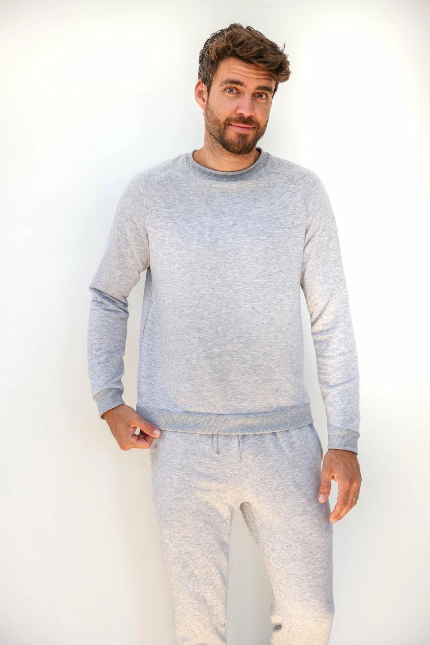 ONZIE Men's Sweatshirt - Heather Gray Fleece Men's New 3 ONZIE Men's Sweatshirt - Heather Gray Fleece Men's New