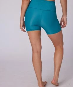 ONZIE Lace Up Short - Aquamarine Rib