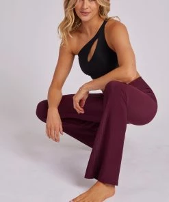 Onzie Rib Studio Flare Leg Pant - Fig Rib 9 Onzie Rib Studio Flare Leg Pant - Fig Rib