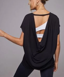 Onzie Tops Drop Back Top - Black