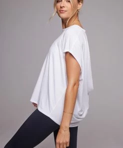 Onzie Drop Back Top - White Tops