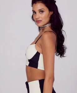 ONZIE Bustier Bra + Mini Bell Set - Black Rib Ivory Rib 19 ONZIE Bustier Bra + Mini Bell Set - Black Rib Ivory Rib